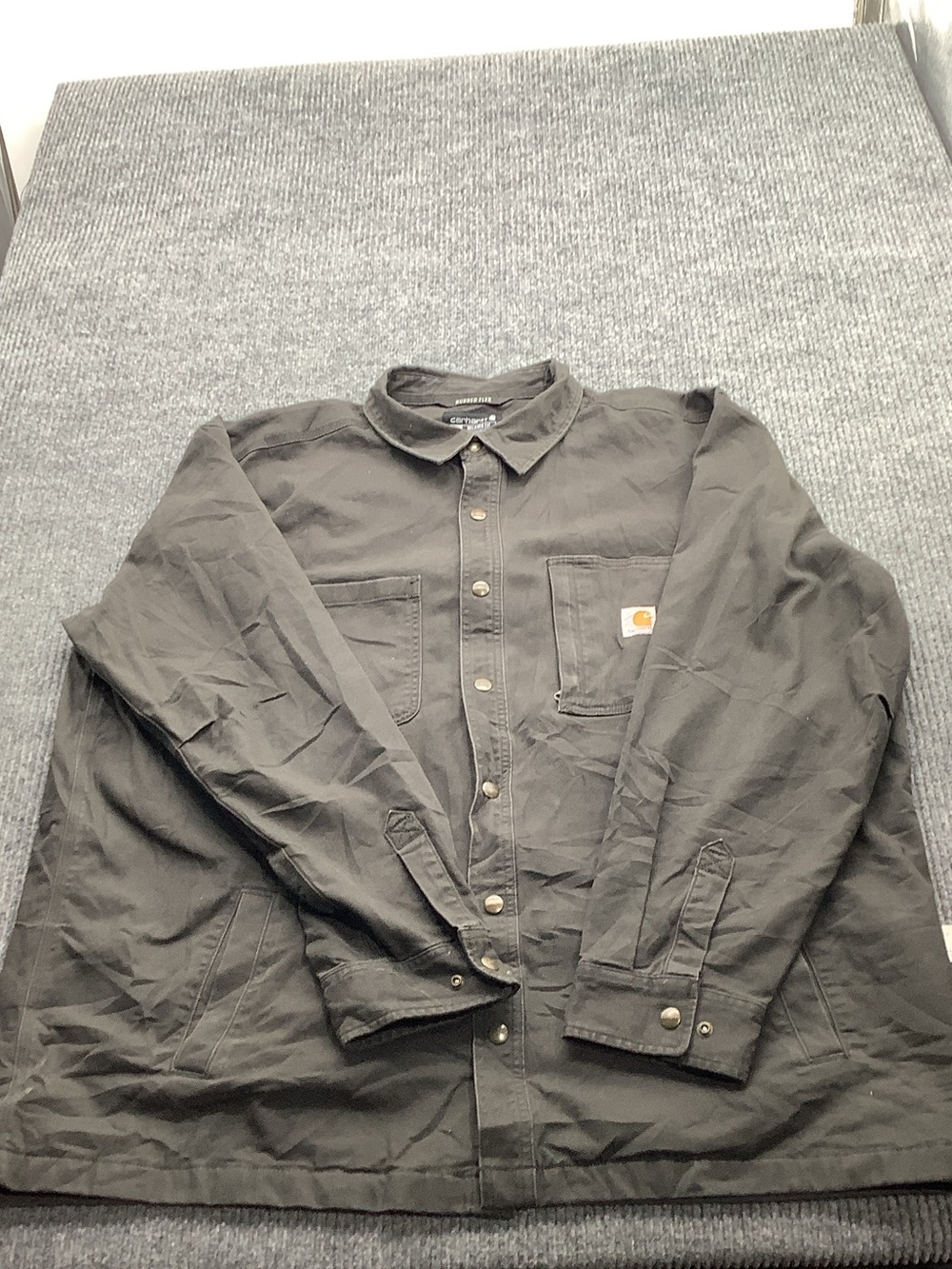 Carhartt Men’s Black Workwear Shirt Jacket with Chest Patch